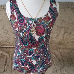 Paisley Print dressy tank top